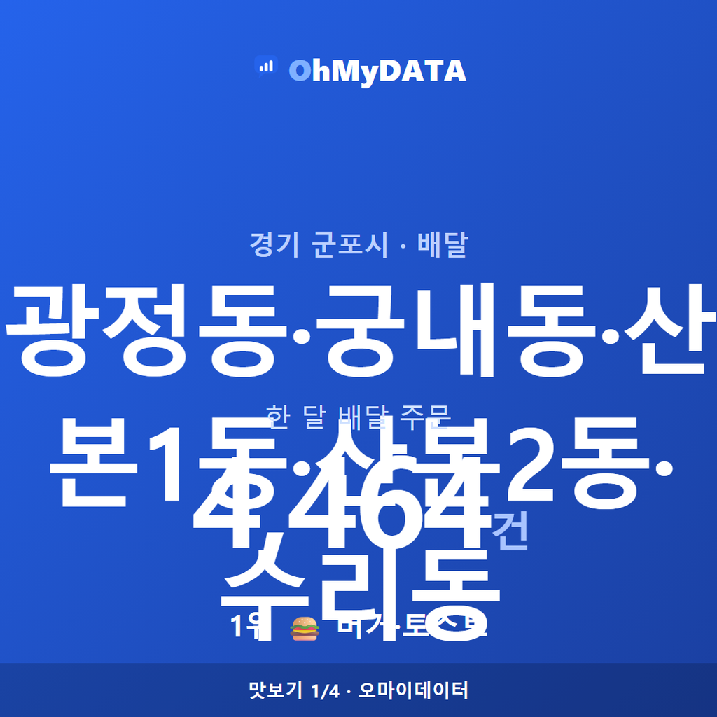 광정동·궁내동·산본1동·산본2동·수리동 맛보기 1/4