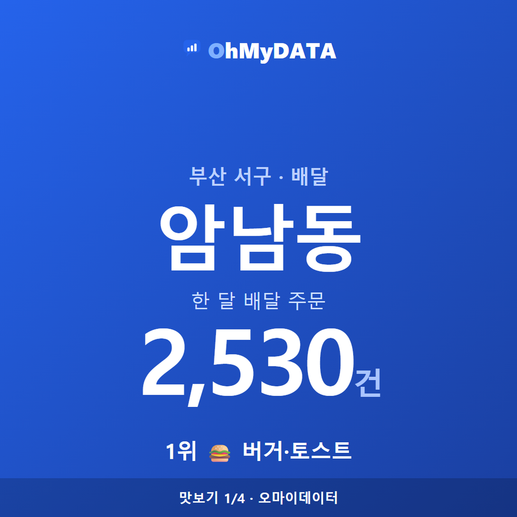 암남동 맛보기 1/4