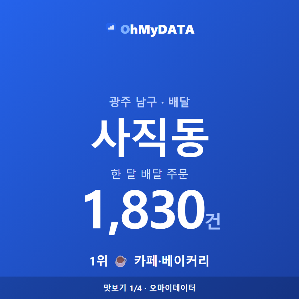 사직동 맛보기 1/4