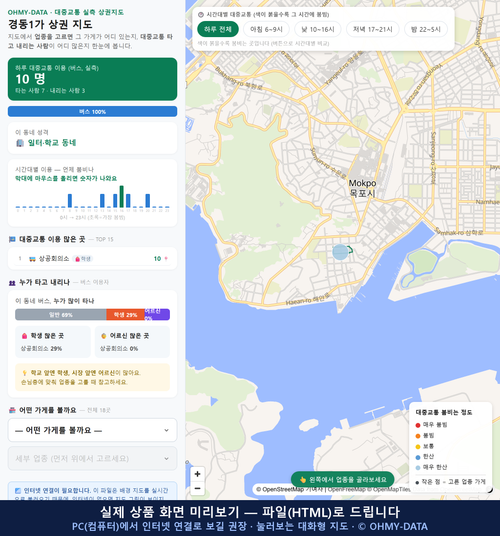 인터랙티브 지도 미리보기(실제 상품은 클릭형 HTML)