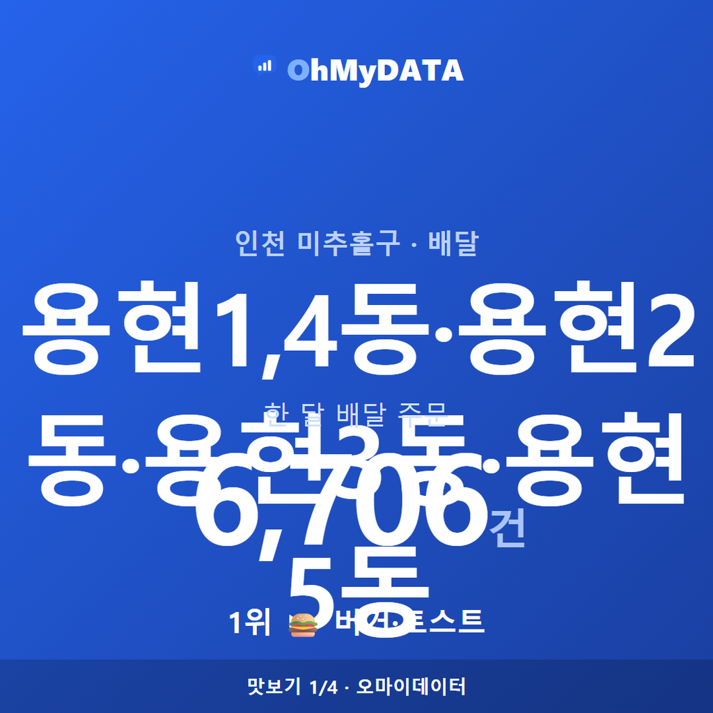 용현1,4동·용현2동·용현3동·용현5동 맛보기 1/4