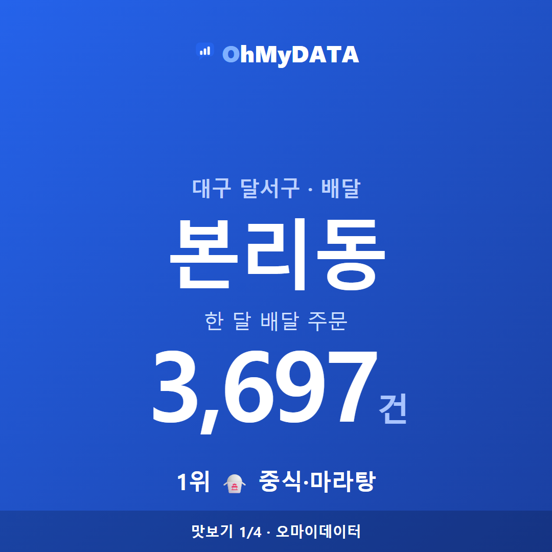 본리동 맛보기 1/4