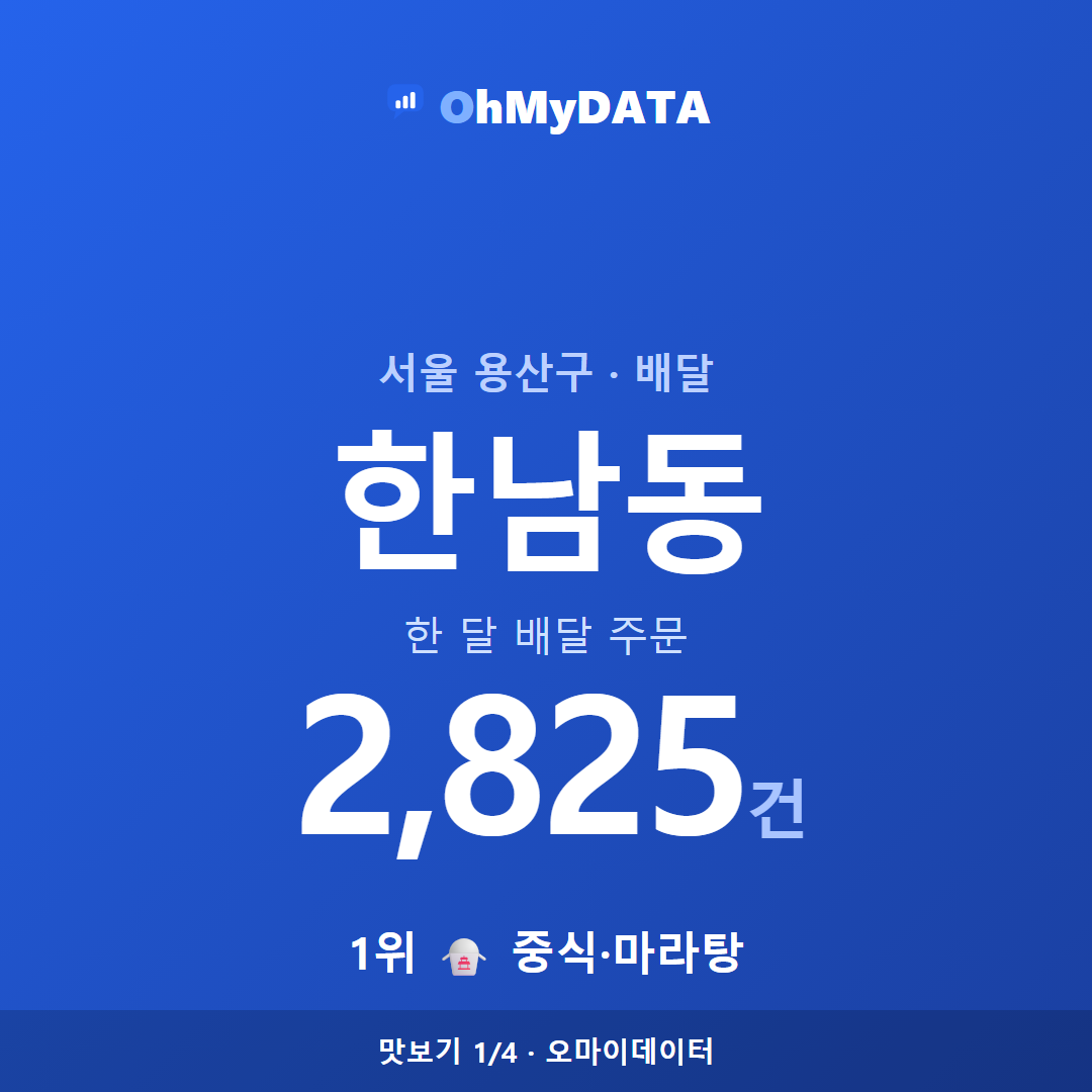 한남동 맛보기 1/4