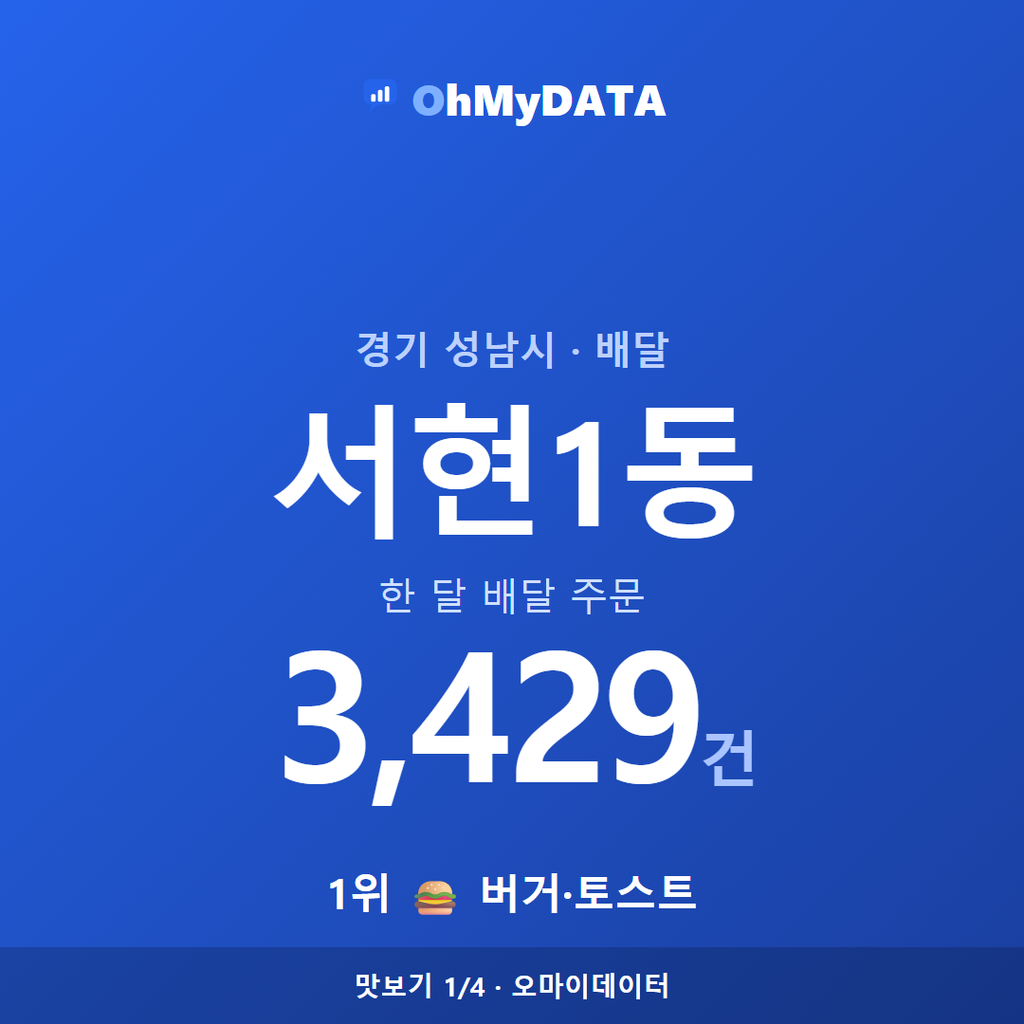 서현1동 맛보기 1/4