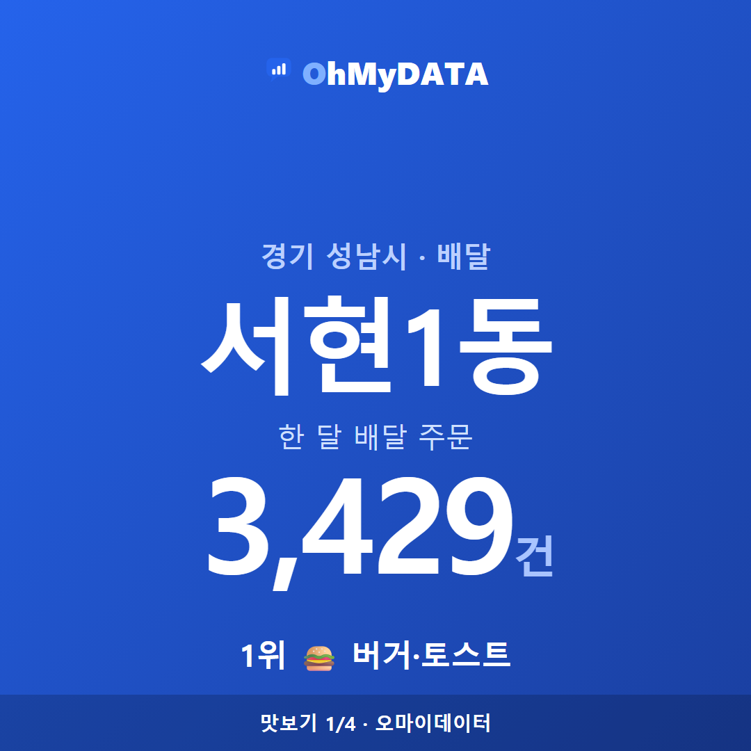 서현1동 맛보기 1/4