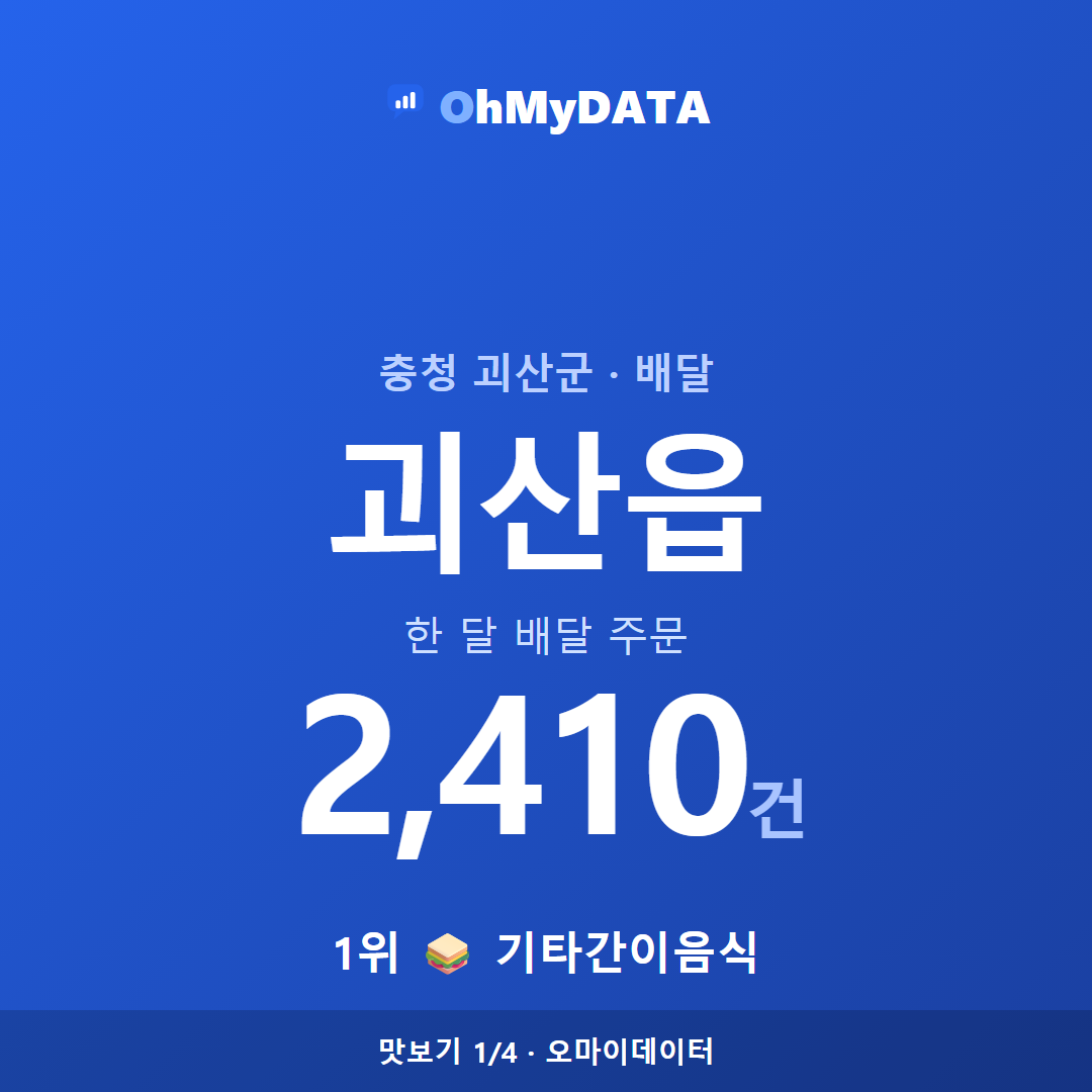 괴산읍 맛보기 1/4