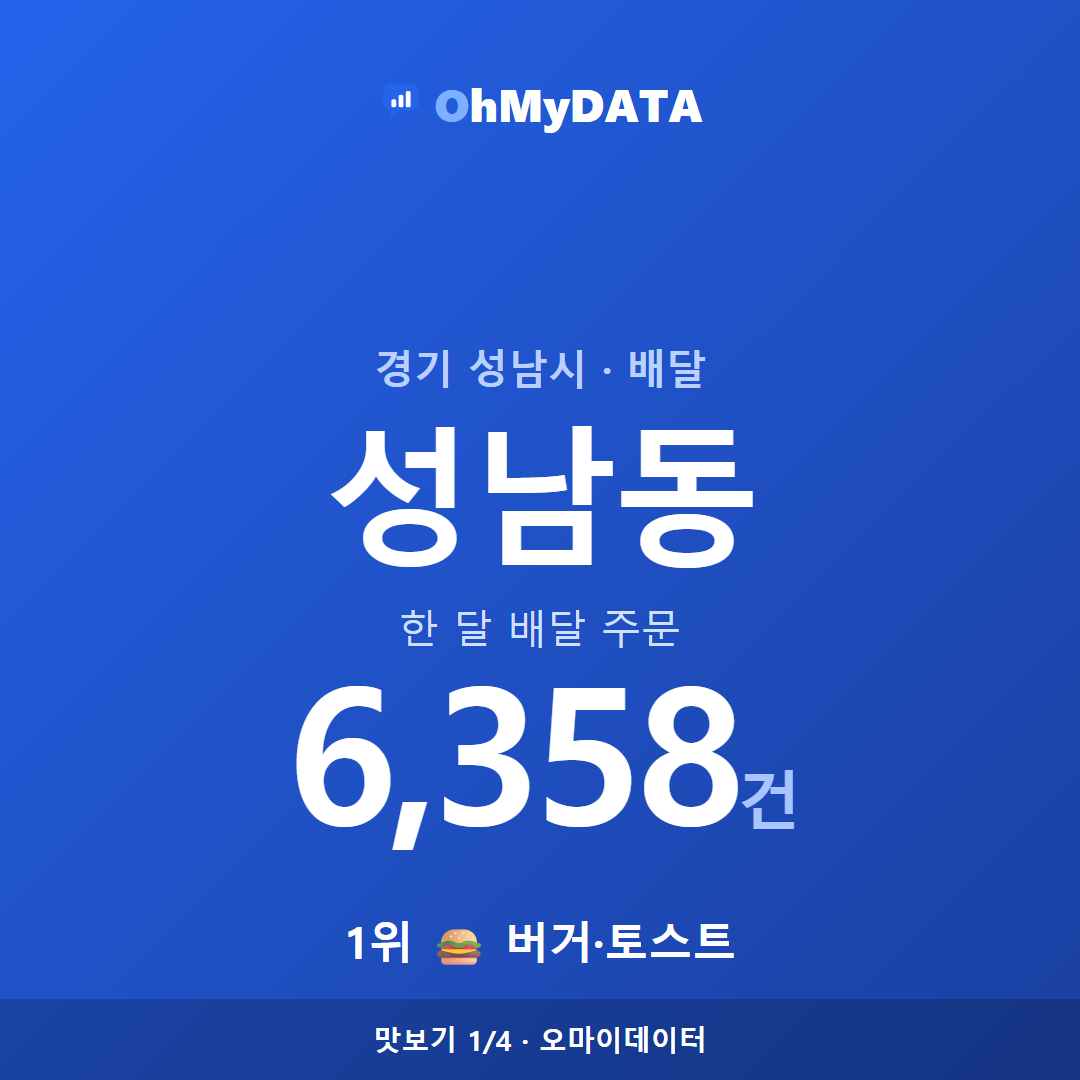 성남동 맛보기 1/4