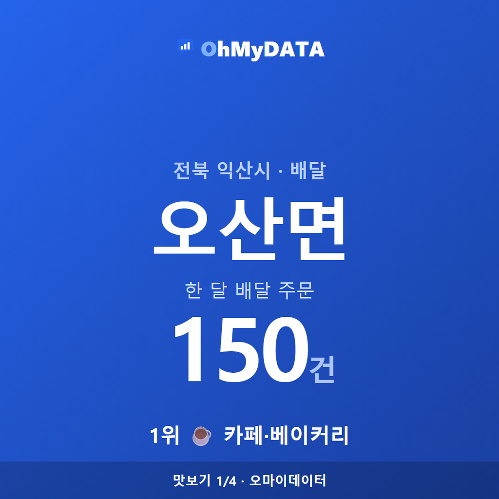 오산면 맛보기 1/4