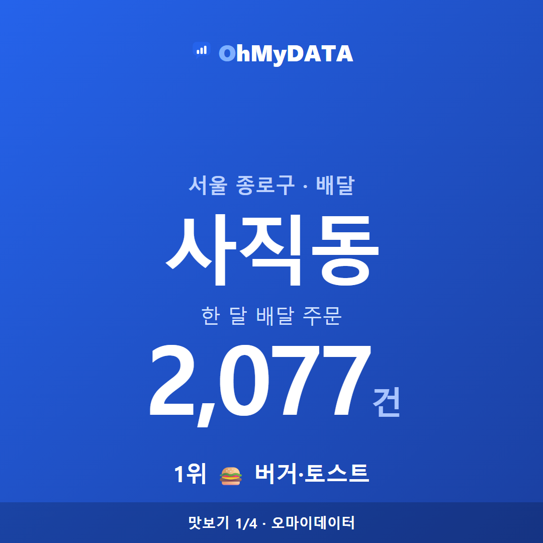 사직동 맛보기 1/4