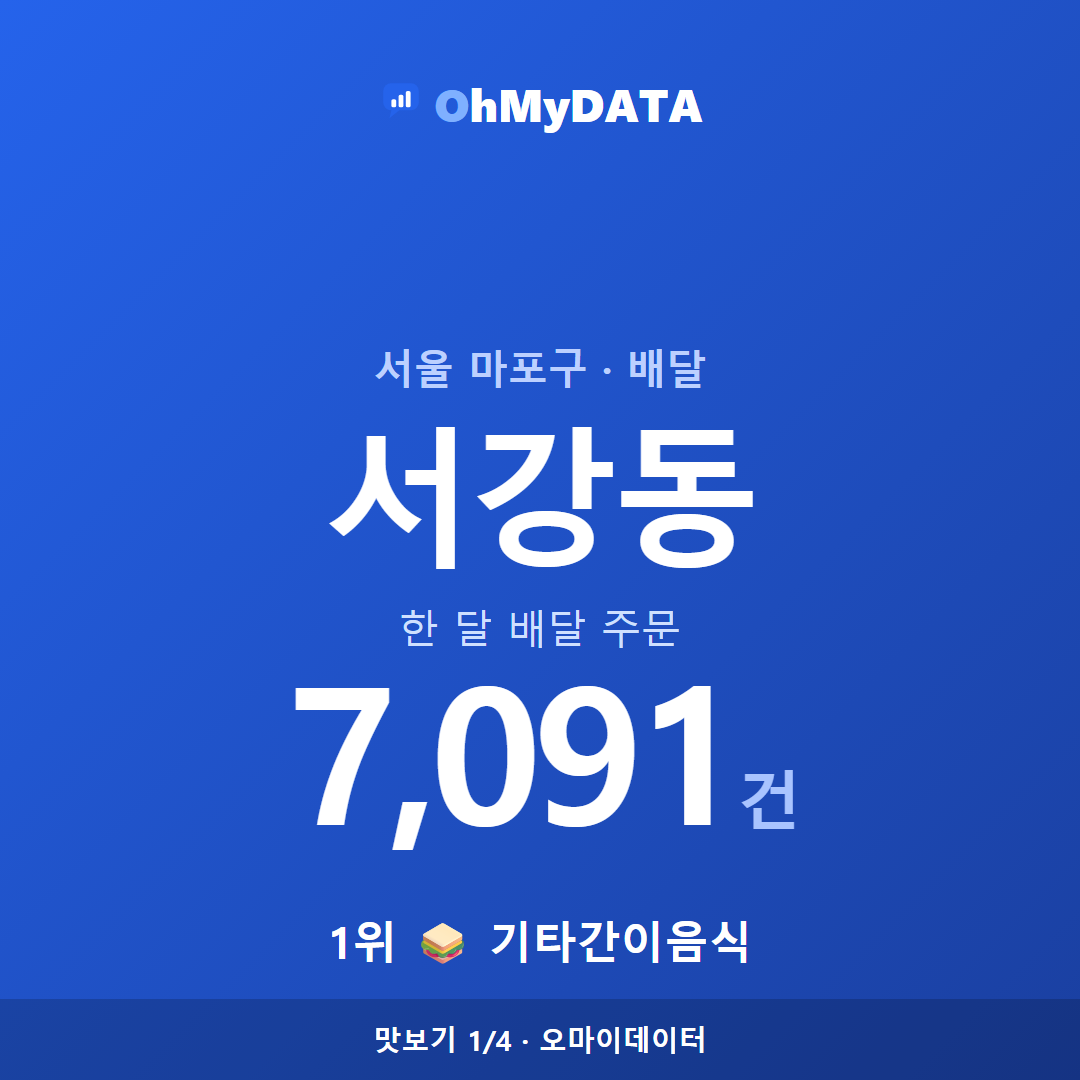 서강동 맛보기 1/4
