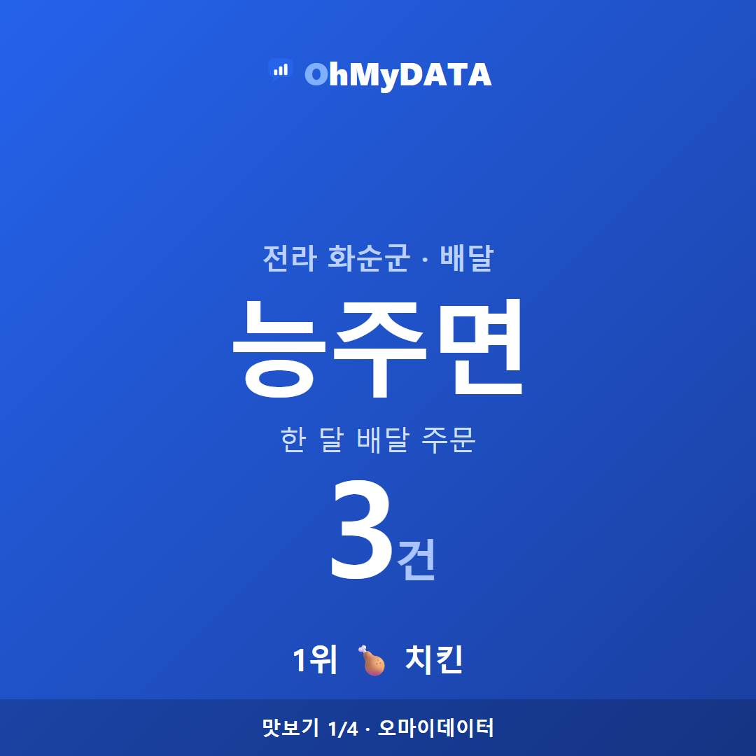 능주면 맛보기 1/4