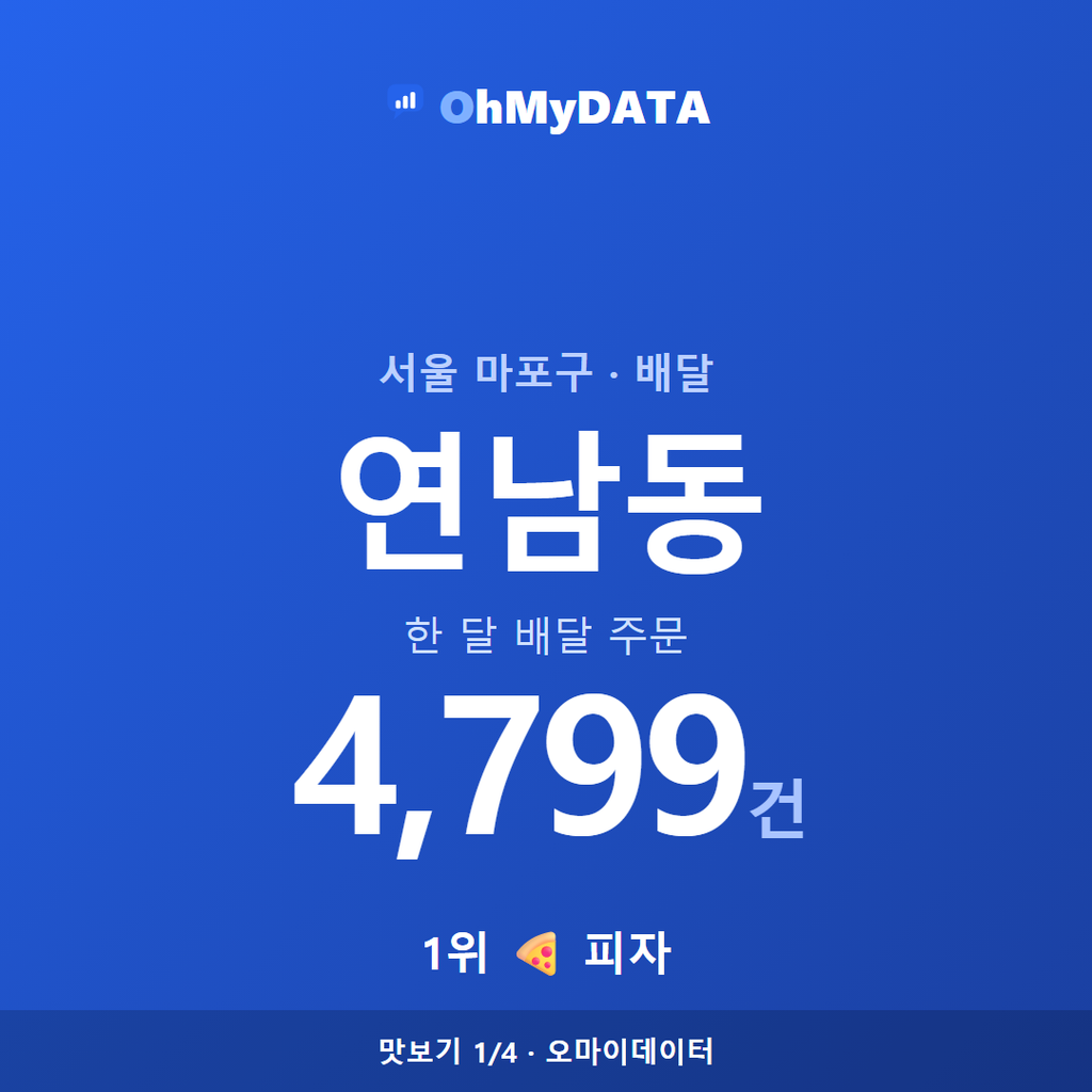 연남동 맛보기 1/4