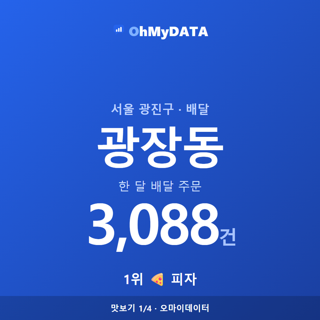 광장동 맛보기 1/4