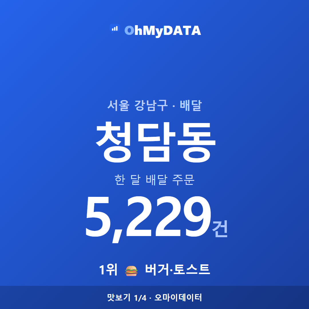 청담동 맛보기 1/4