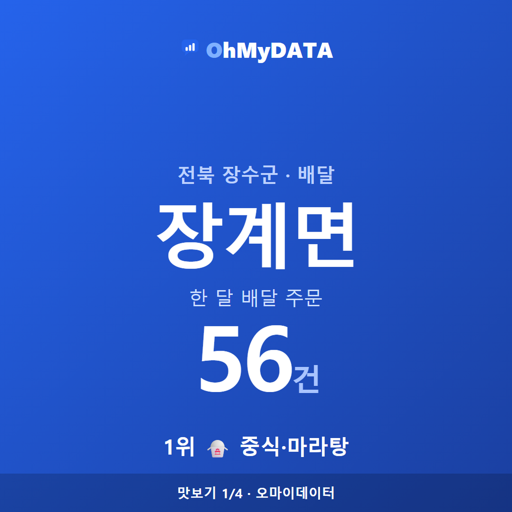장계면 맛보기 1/4