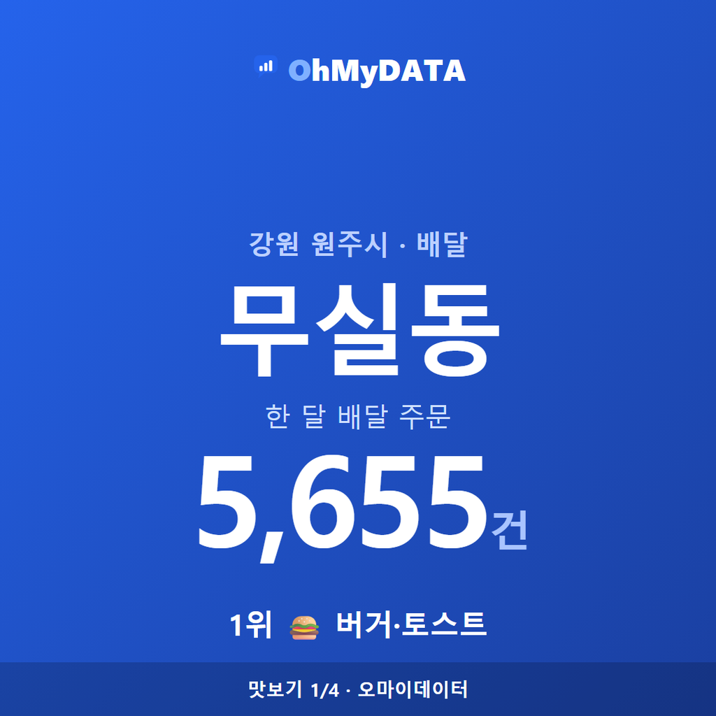 무실동 맛보기 1/4