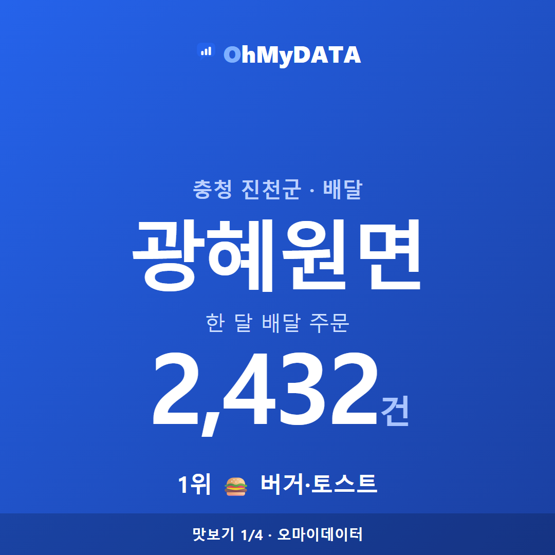 광혜원면 맛보기 1/4