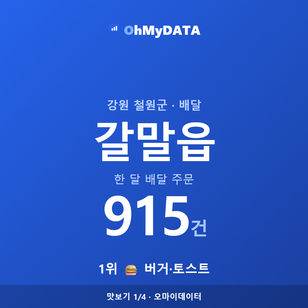 갈말읍 맛보기 1/4