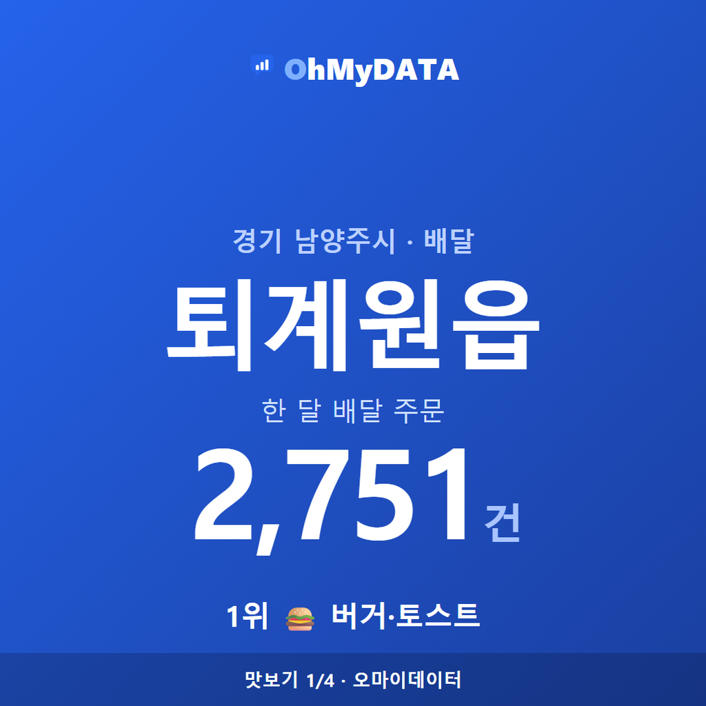 퇴계원읍 맛보기 1/4