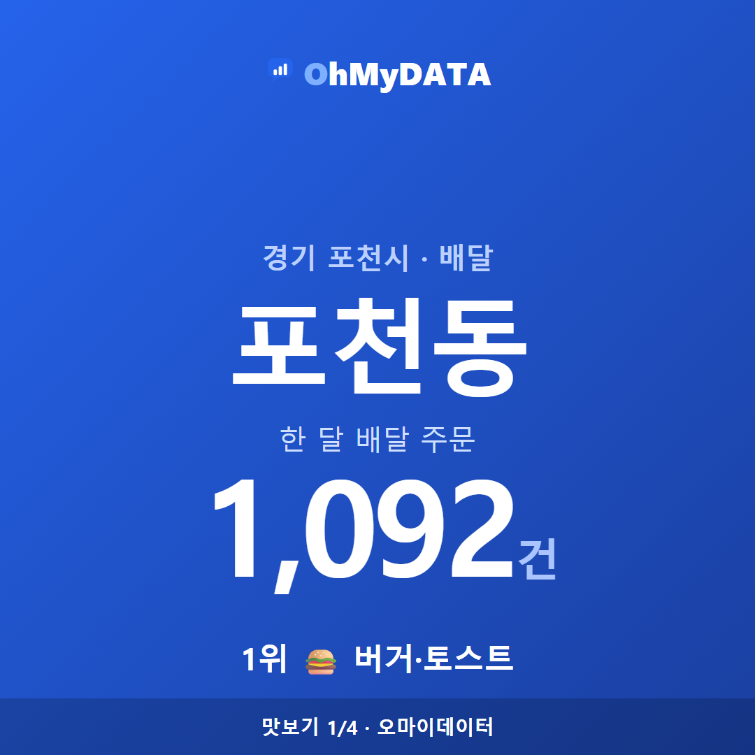 포천동 맛보기 1/4