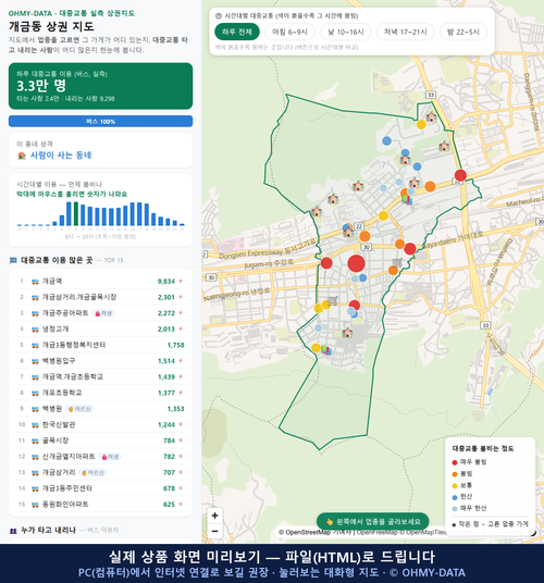 인터랙티브 지도 미리보기(실제 상품은 클릭형 HTML)