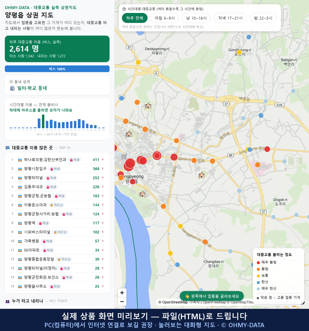 인터랙티브 지도 미리보기(실제 상품은 클릭형 HTML)