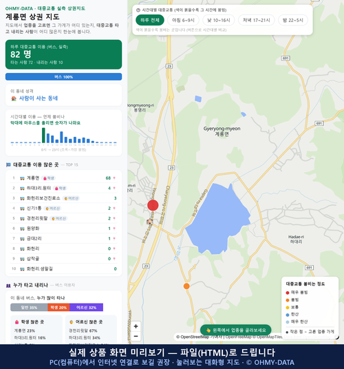 인터랙티브 지도 미리보기(실제 상품은 클릭형 HTML)