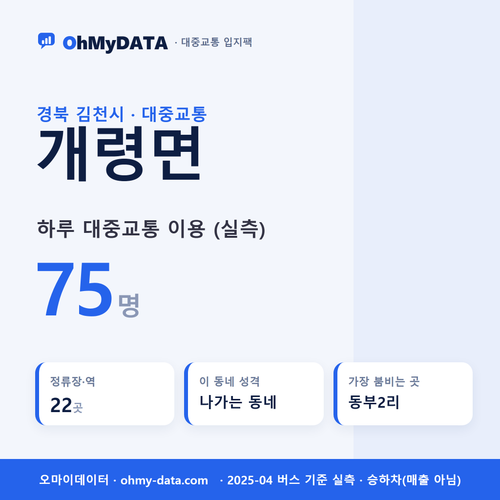 개령면 대중교통 입지팩 표지