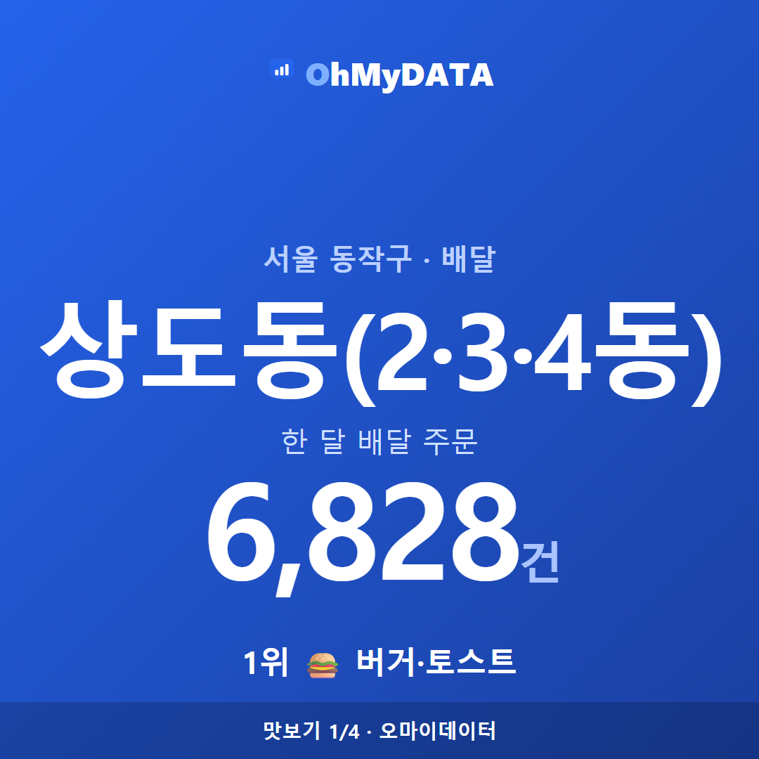 상도동(2·3·4동) 맛보기 1/4