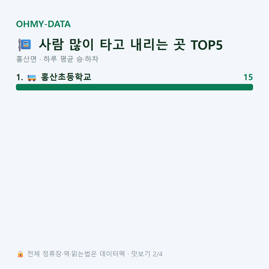 홍산면 맛보기
