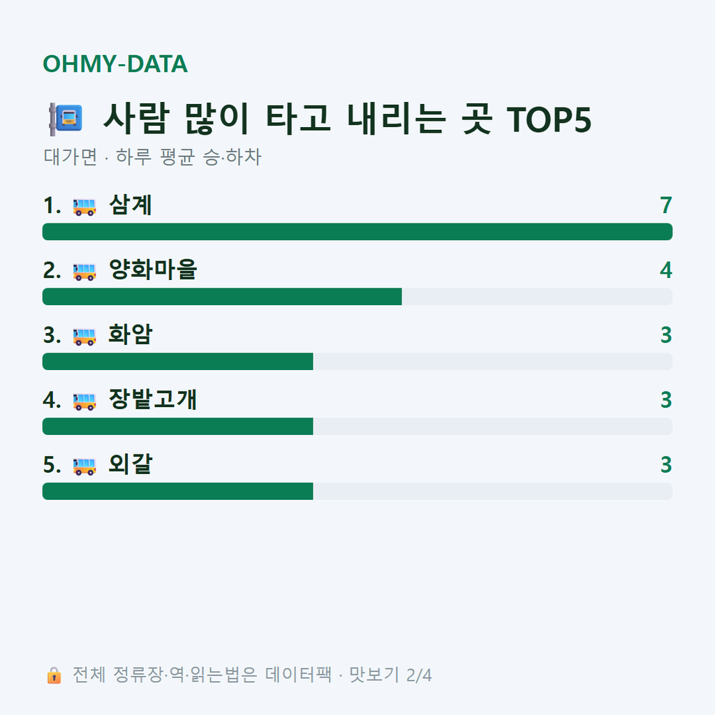 대가면 맛보기
