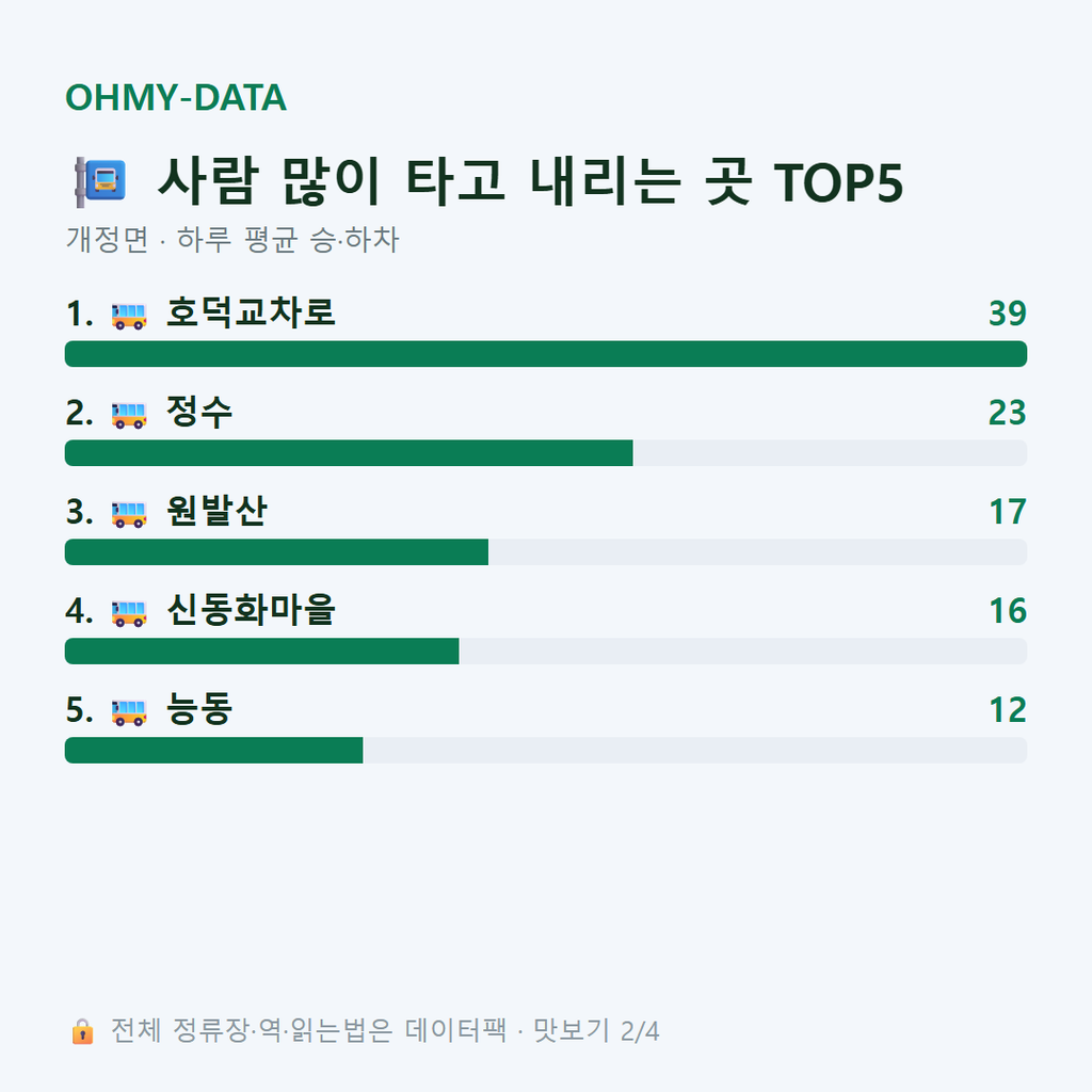 개정면 맛보기