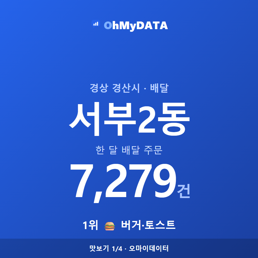 서부2동 맛보기 1/4
