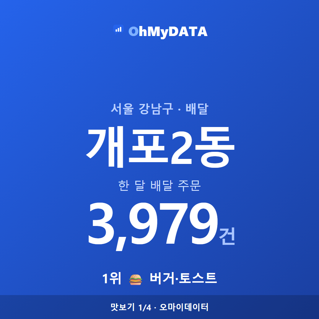 개포2동 맛보기 1/4