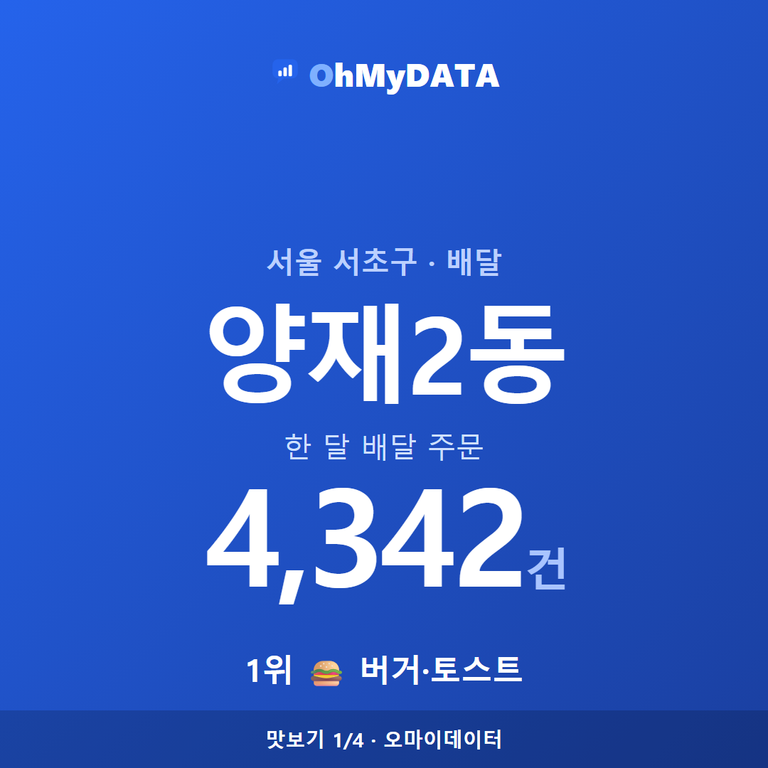 양재2동 맛보기 1/4