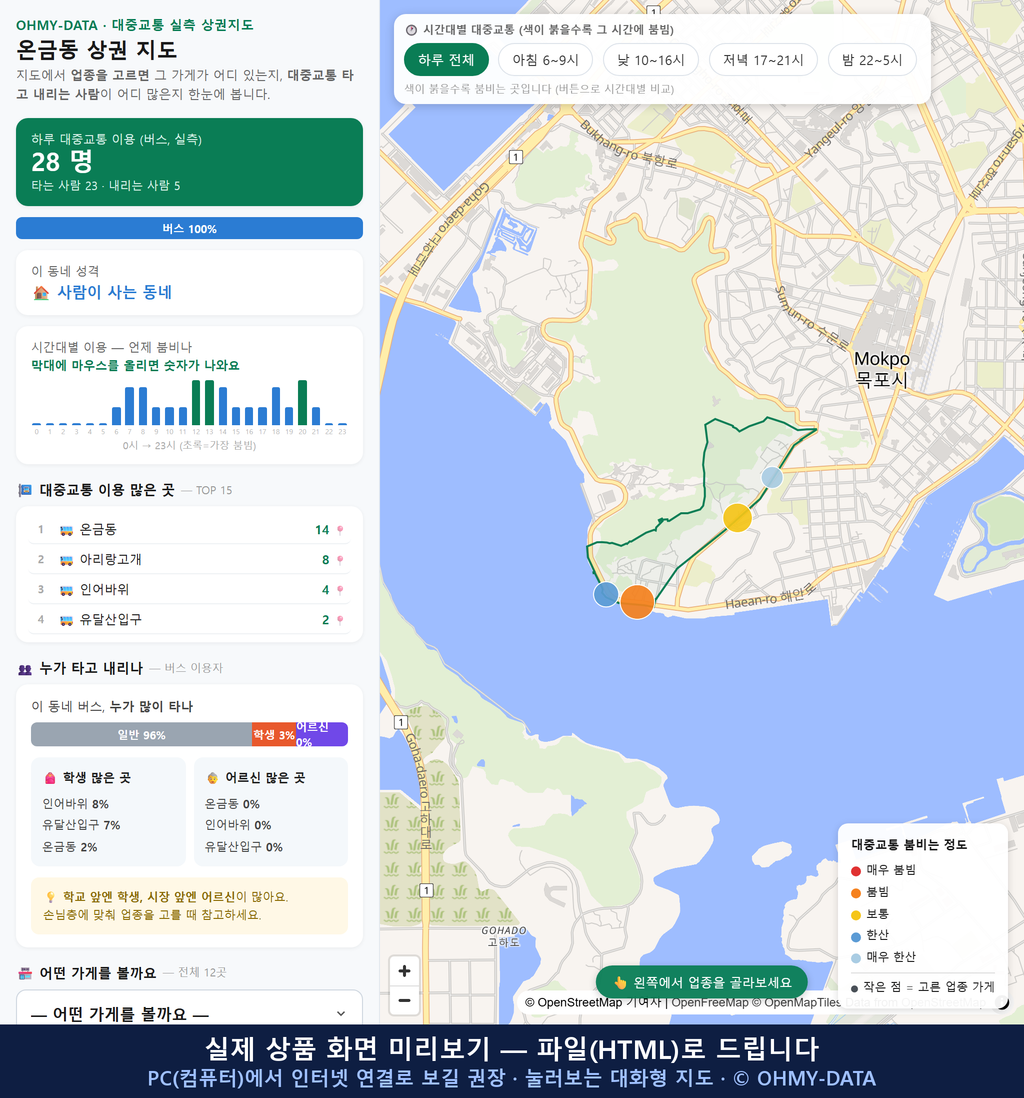 인터랙티브 지도 미리보기(실제 상품은 클릭형 HTML)