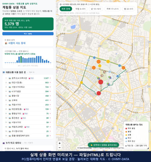 인터랙티브 지도 미리보기(실제 상품은 클릭형 HTML)