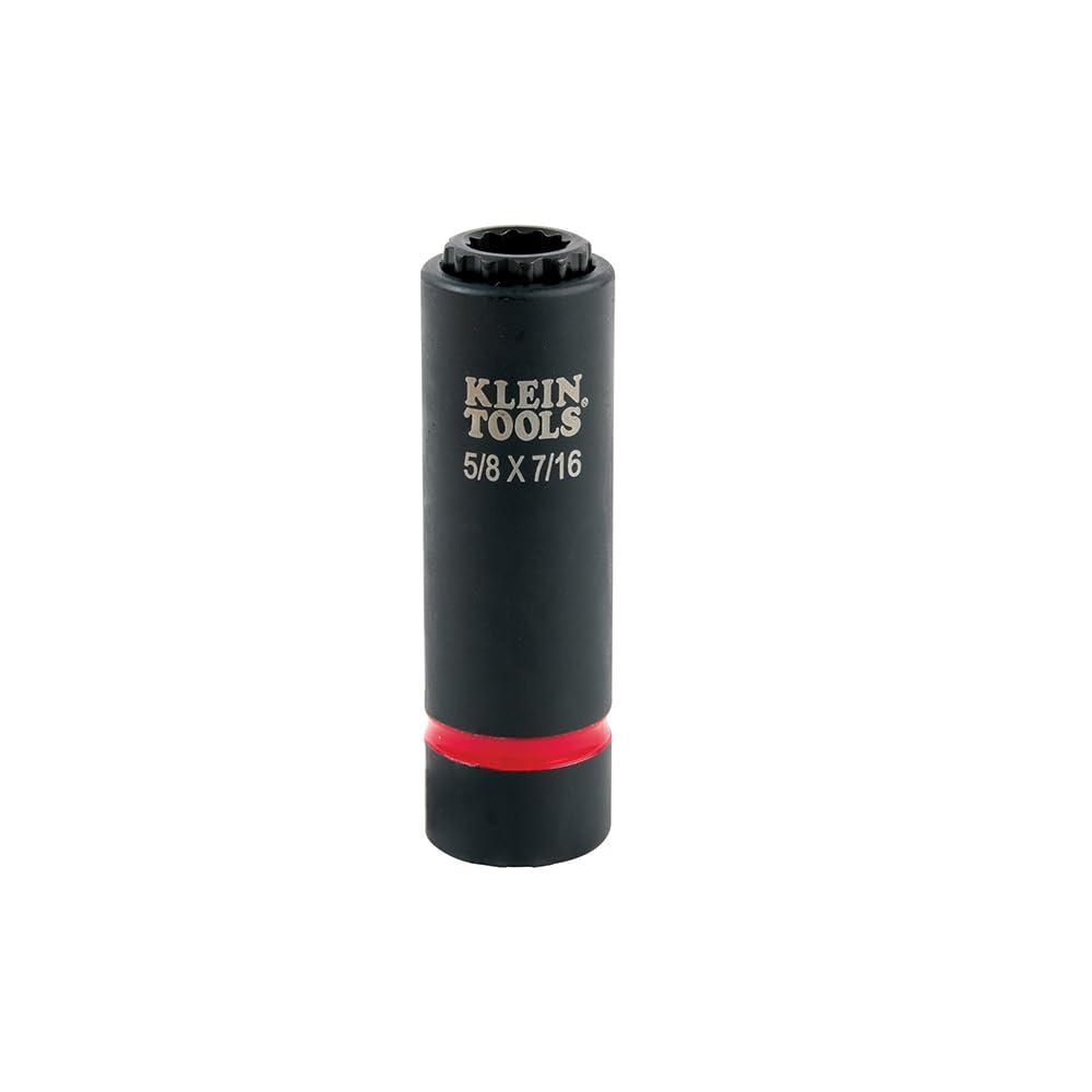 KLEIN TOOLS 2-in-1 SAE 임팩트 소켓 세트 6피스 12각 딥 소켓 12번 사진