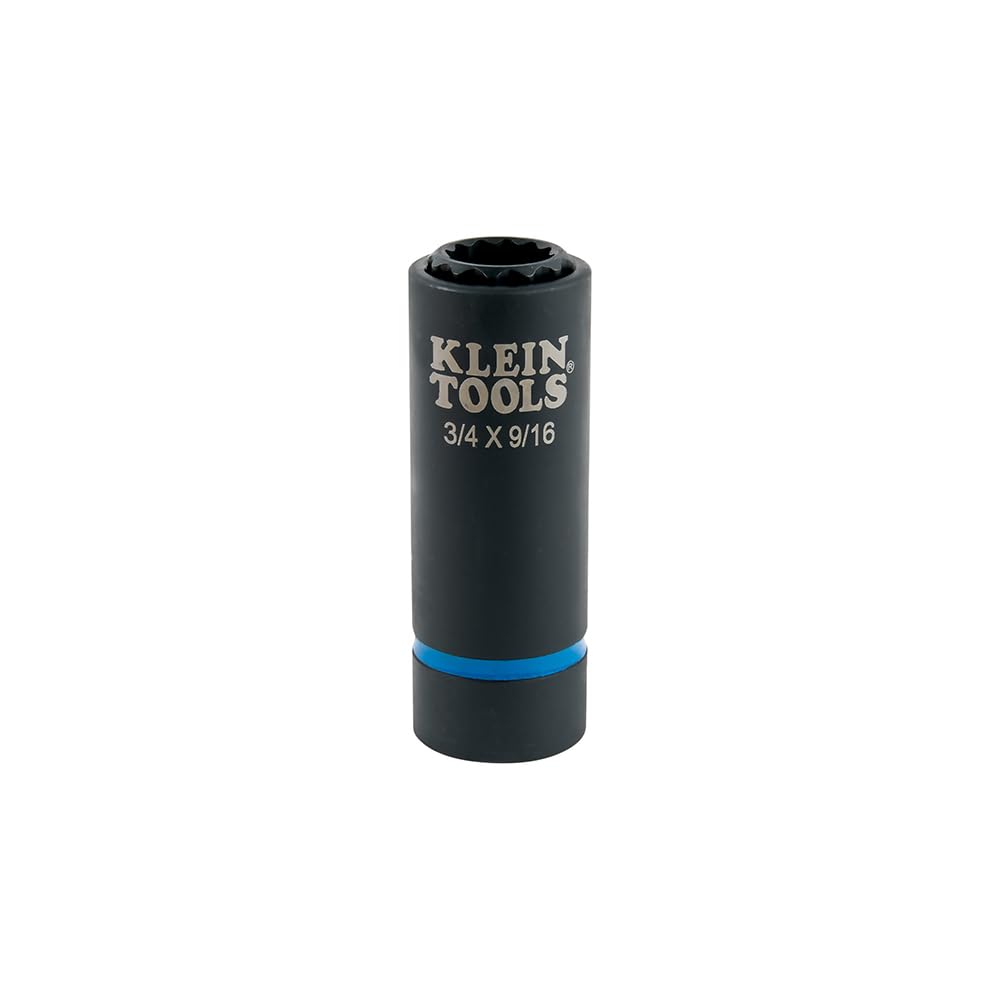 KLEIN TOOLS 2-in-1 SAE 임팩트 소켓 세트 6피스 12각 딥 소켓 16번 사진