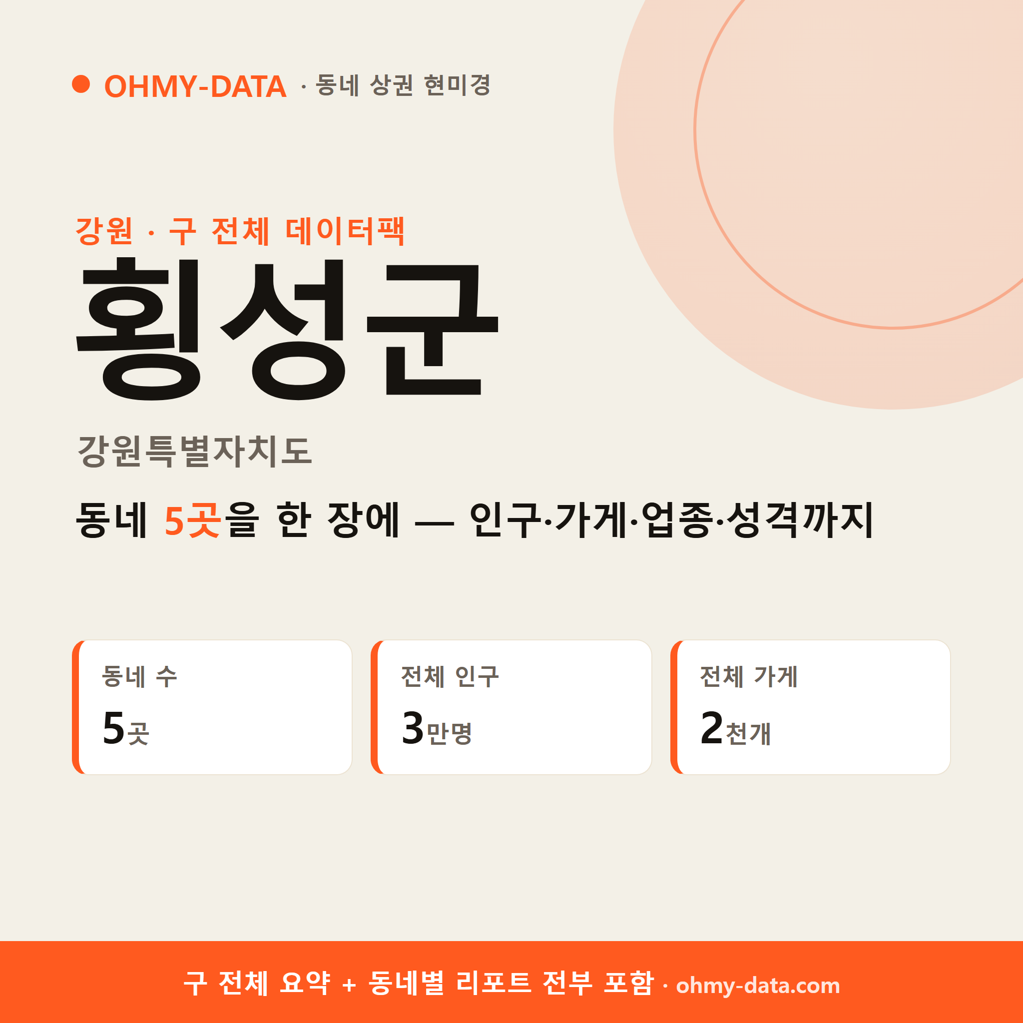 횡성군 상권 데이터팩