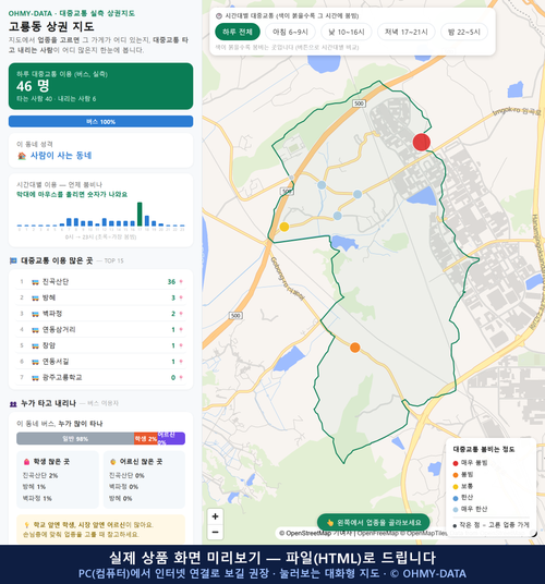인터랙티브 지도 미리보기(실제 상품은 클릭형 HTML)