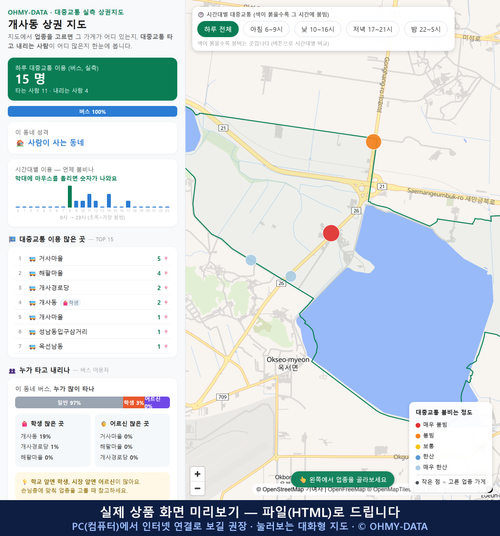 인터랙티브 지도 미리보기(실제 상품은 클릭형 HTML)