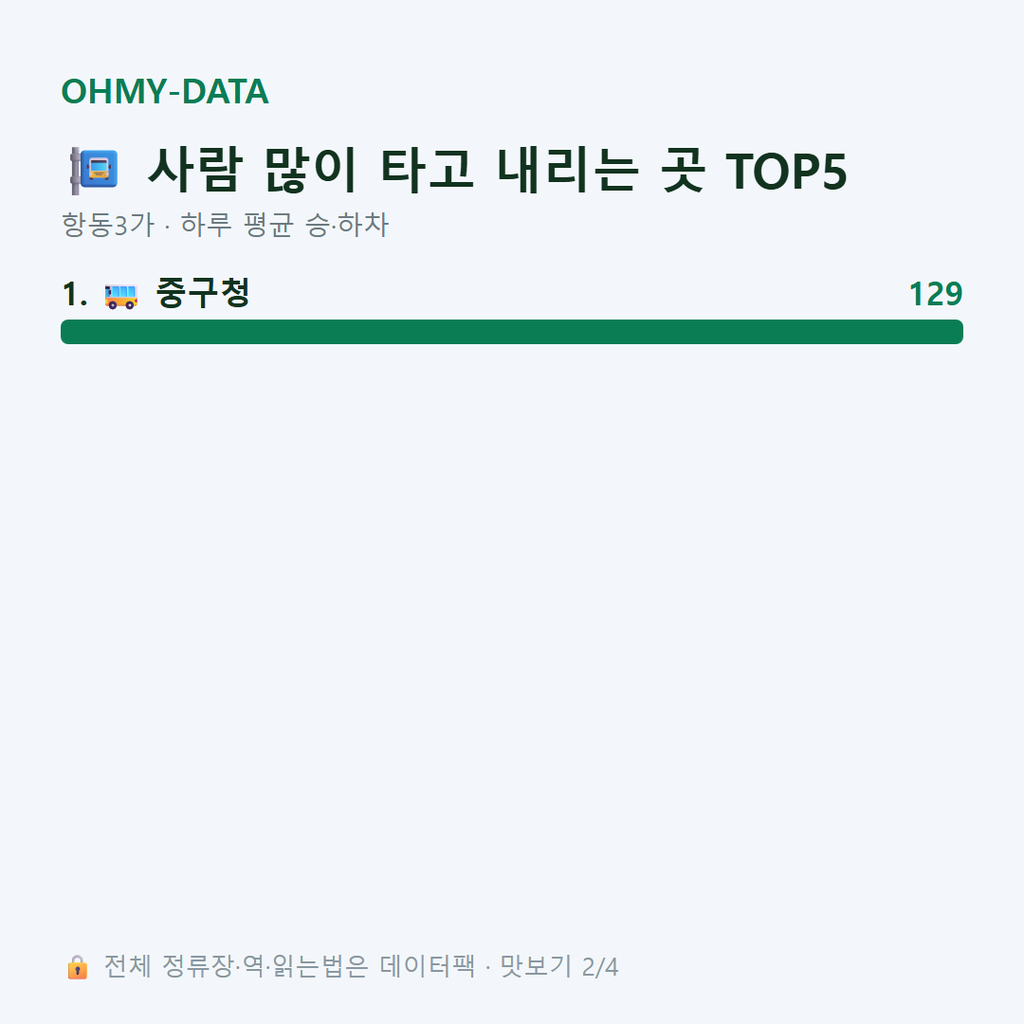 항동3가 맛보기