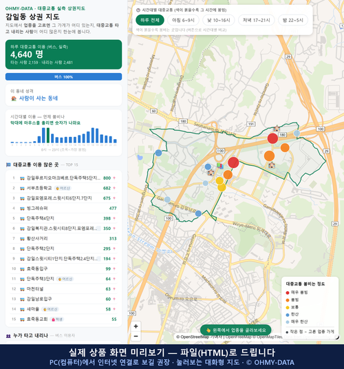 인터랙티브 지도 미리보기(실제 상품은 클릭형 HTML)