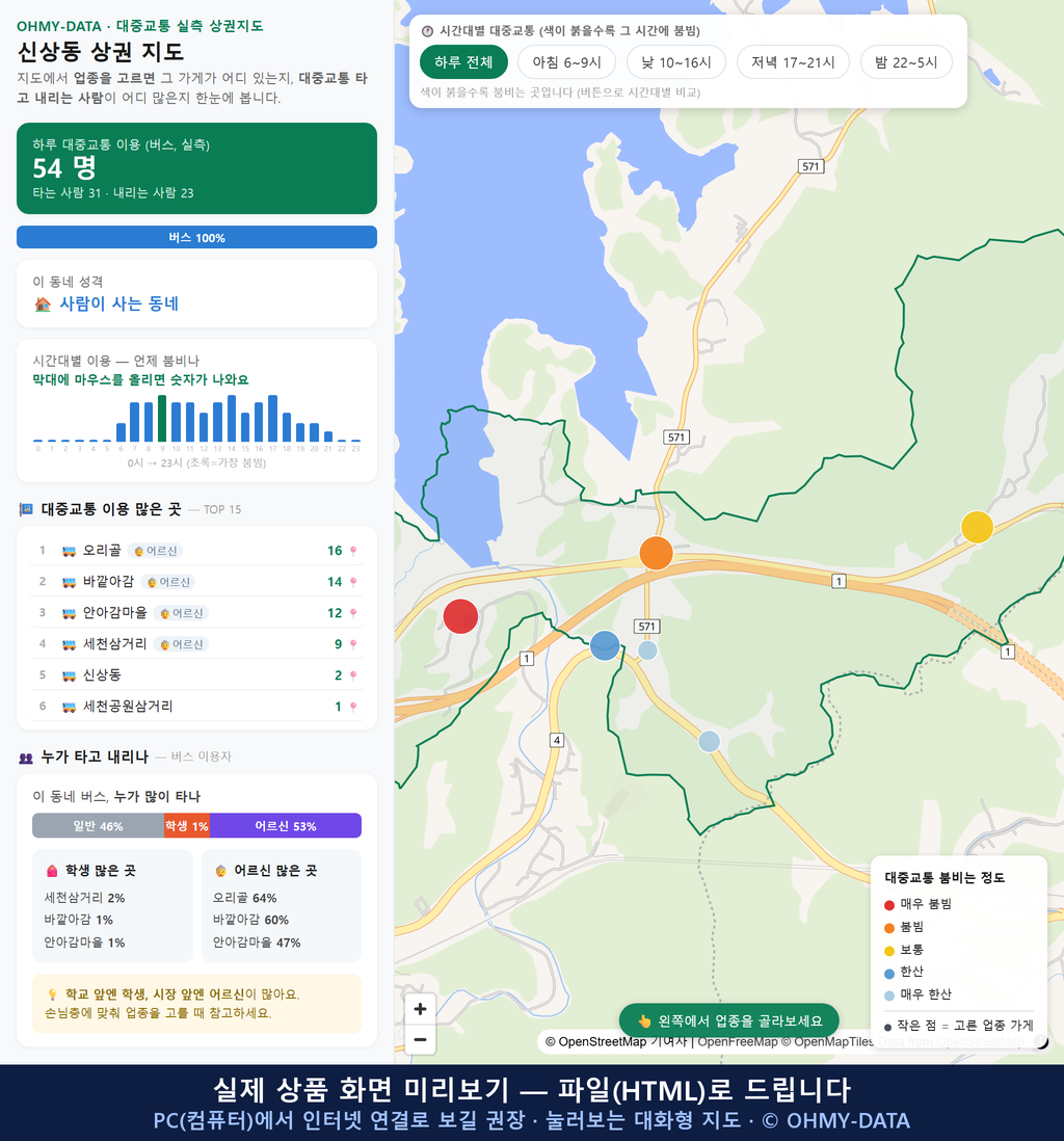 인터랙티브 지도 미리보기(실제 상품은 클릭형 HTML)