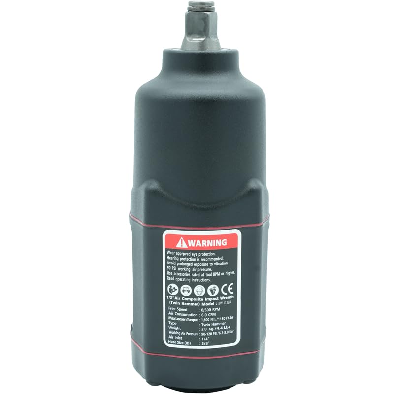 BESWELL 에어 임팩트 렌치 1/2인치 BW-112BN 1180 Ft-Lbs 10종 세트 7번 사진