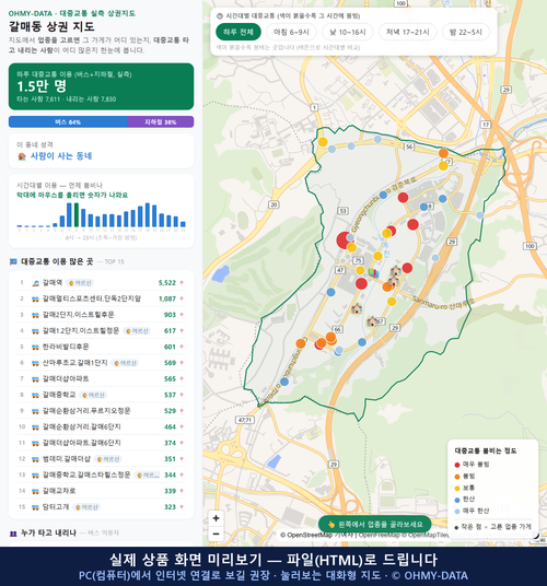 인터랙티브 지도 미리보기(실제 상품은 클릭형 HTML)