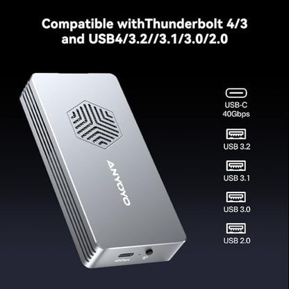 ANYOYO M.2 NVMe SSD 외장케이스 40Gbps 쿨링팬 JHL7440 4/3/USB4 16번 사진