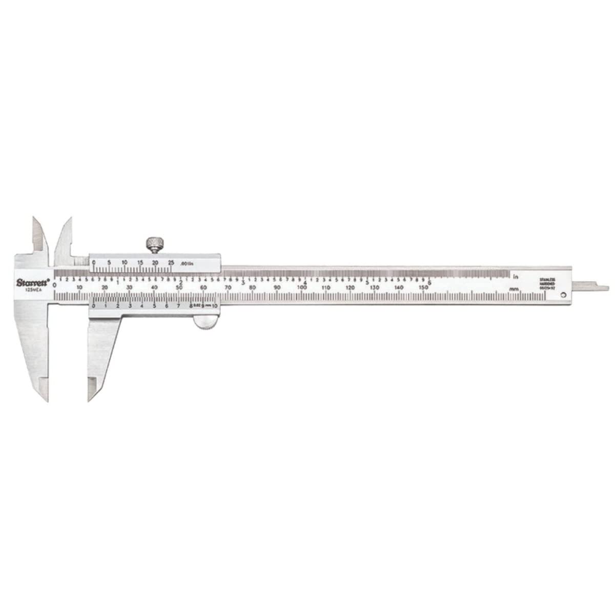 Starrett 버니어 캘리퍼스 경화 스테인리스 스틸 깊이 막대 잠금 나사 블랙 눈금 1번 사진