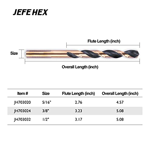JEFE HEX 3-Flat 드릴 비트 세트 13pcs 6번 사진